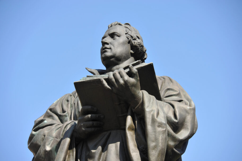 Statue of Martin Luther, who had a great influence on Hitler and his hatred for Jews