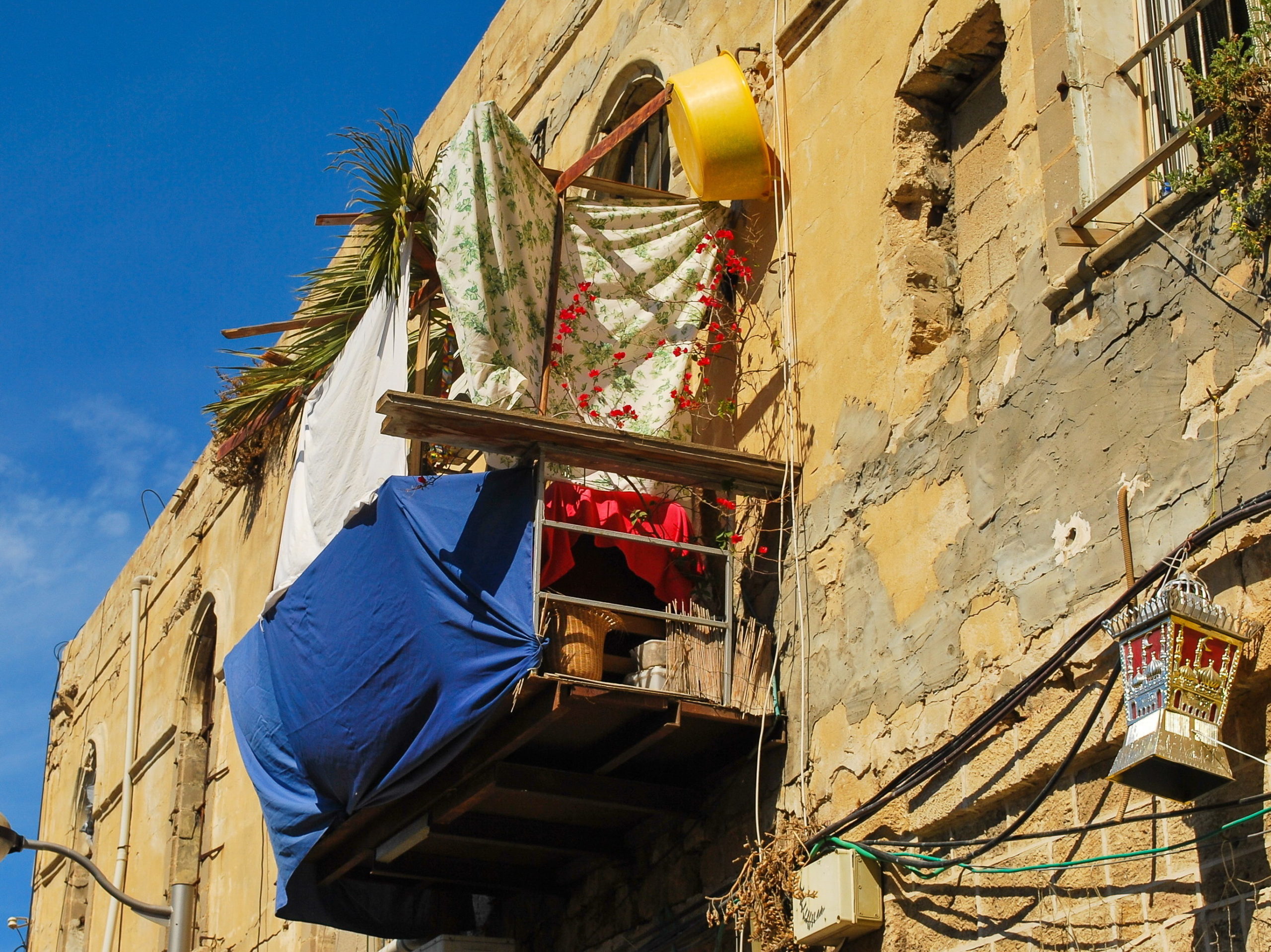 sukkah built on balcony