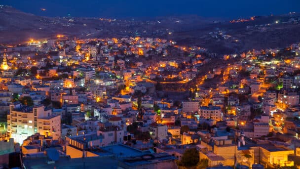 Evening neighbourhood among hiils, Bethlehem