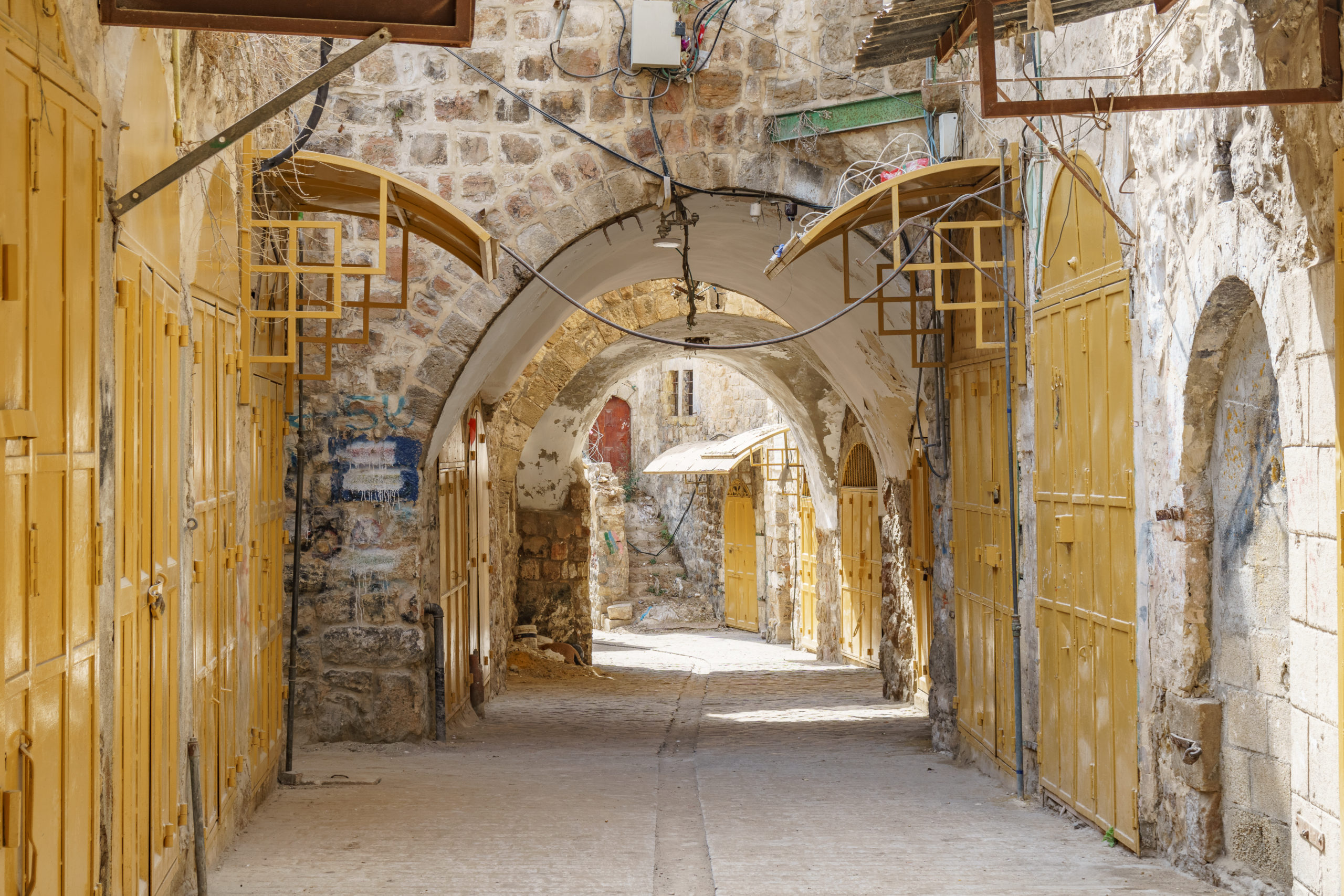 Streets of hebron ( Al Khalil ) in west bank palestine israel 21 october 2018
