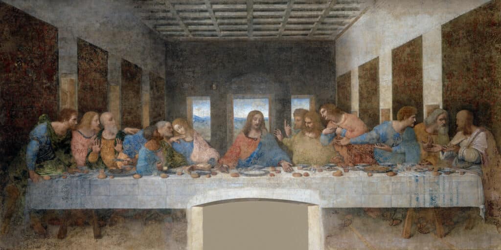 A painting of the last supper