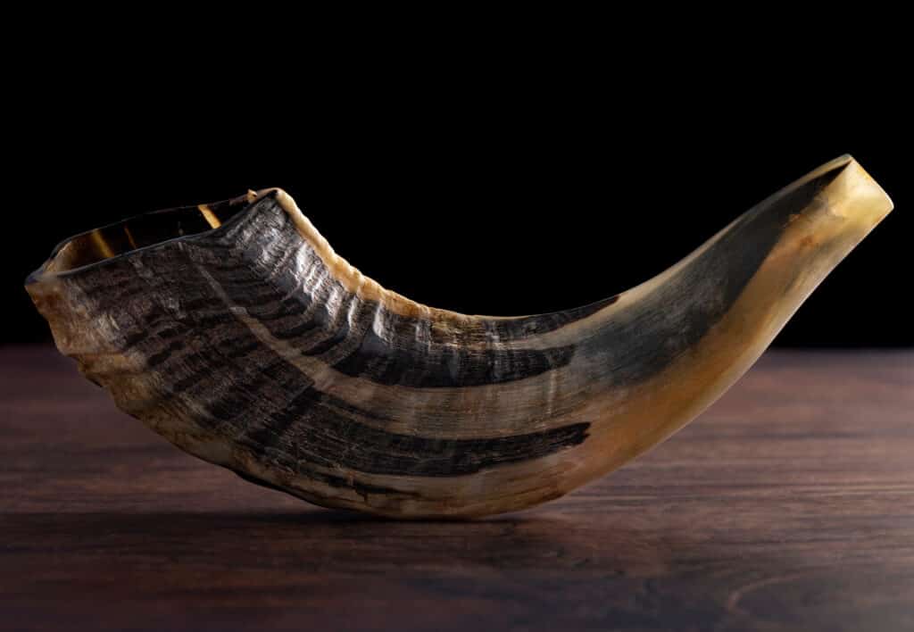 shofar - a ram's horn trumpet and one of many Jewish symbols