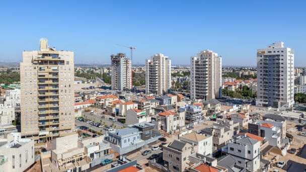 Kiryat Gat skyline view.