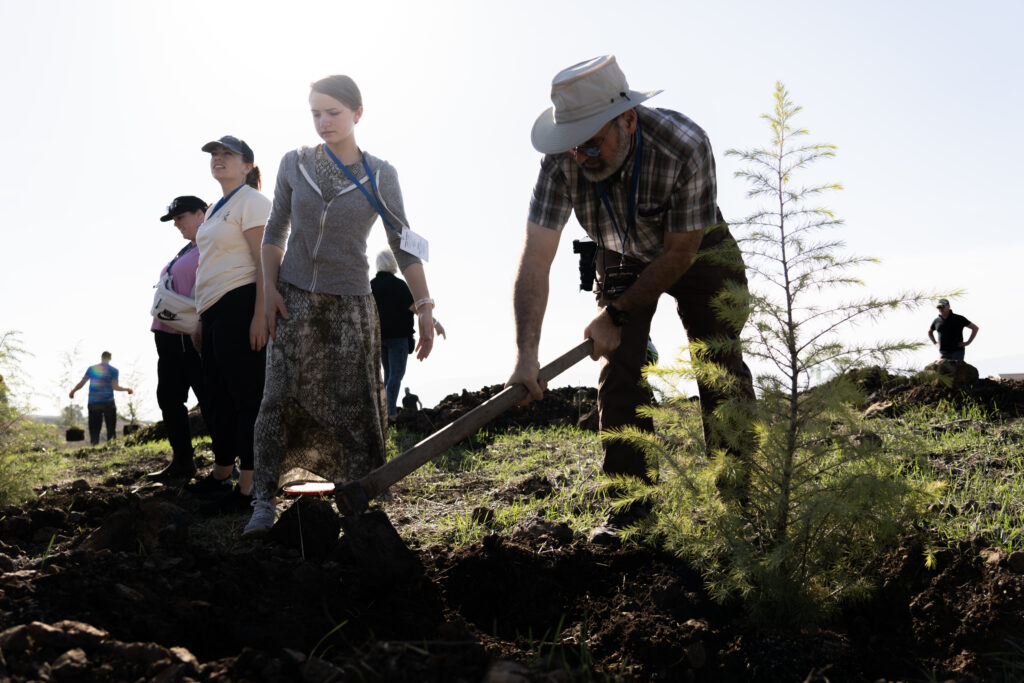 Believers plant memorial garden for October 7th victims as part of Hope & Healing service Trip