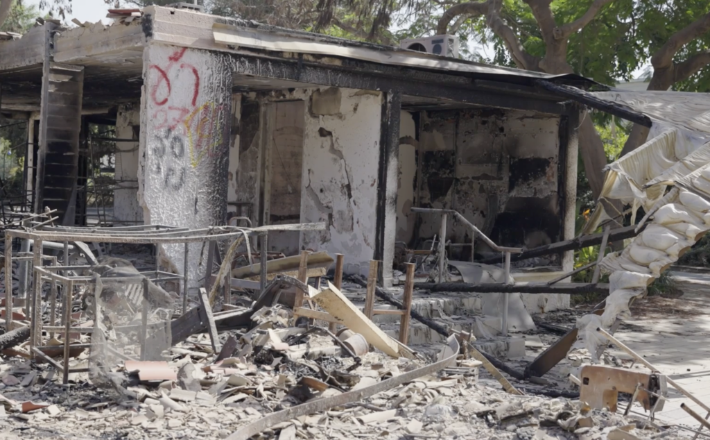 Destruction from Hamas' October 7th massacre