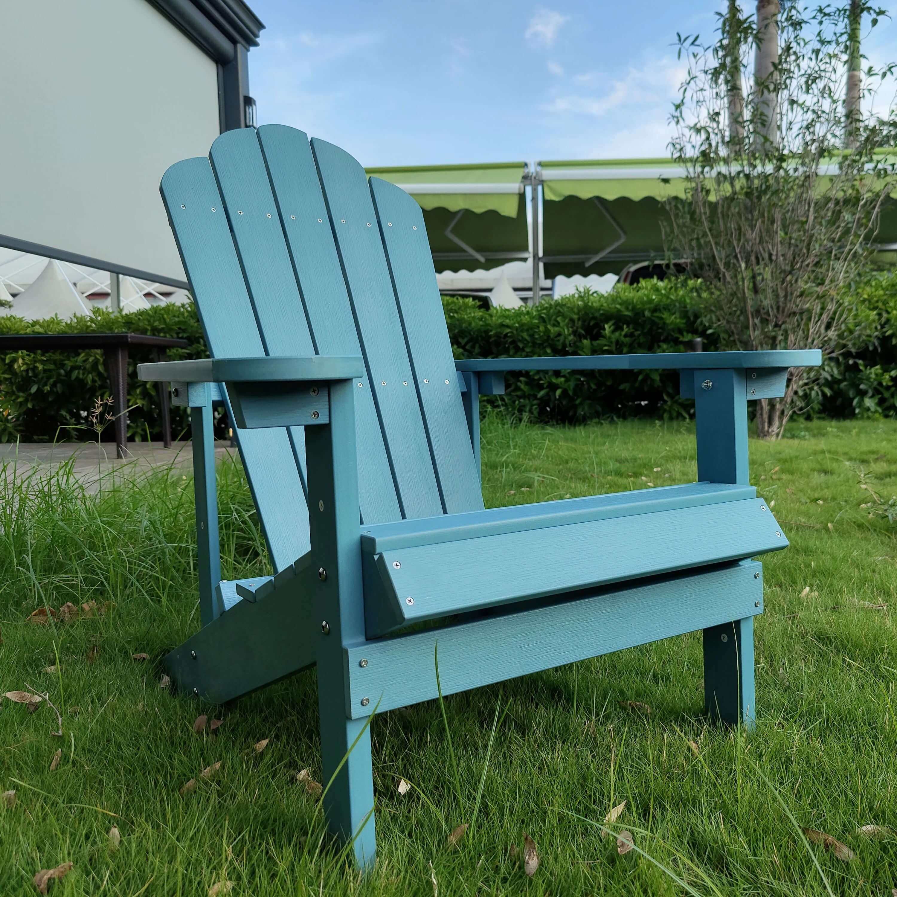 Diseño impermeable al aire libre jardín Patio playa salón plegable clásico plástico duro poli/madera Muskoka Adirondack silla muebles