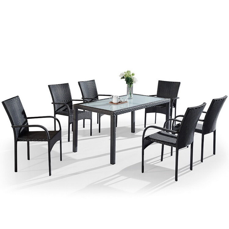 Patio Rattan Dining Table Chair Outdoor Furniture Garden Set