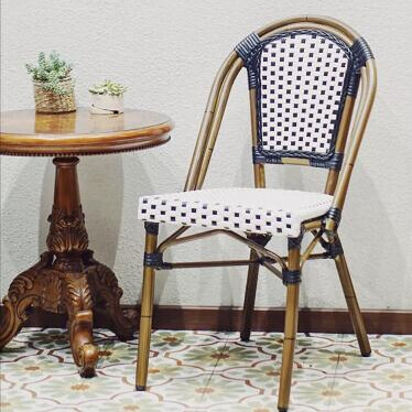 Bistro Vintage Aluminium Outdoor Furniture Flower Dining Garden Rtaan Chair